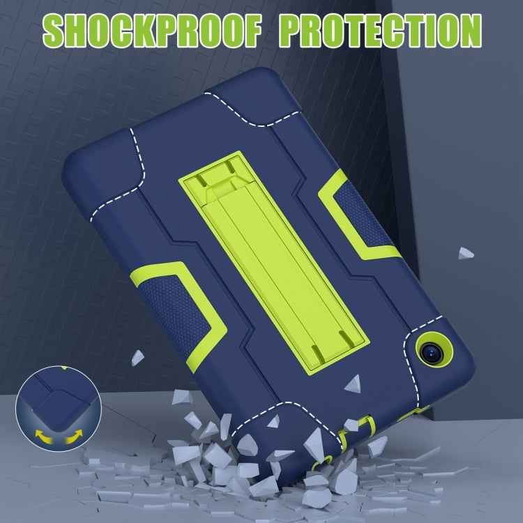 Contrast Color Silicone Hybrid PC Tablet Case with Holder