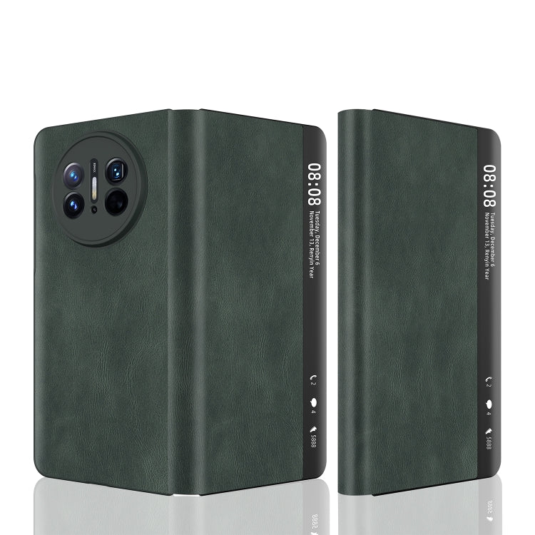 Retro Magnetic Side Window View Leather Smart Phone Case