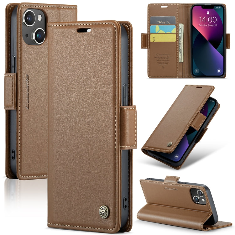 CaseMe 023 Butterfly Buckle Litchi Texture RFID Anti-theft Leather Phone Case, For iPhone 15 Pro Max, For iPhone 14, For iPhone 14 Plus, For iPhone 15 Pro, For iPhone 15 Plus, For iPhone 14 Pro, For iPhone 14 Pro Max, For iPhone 15