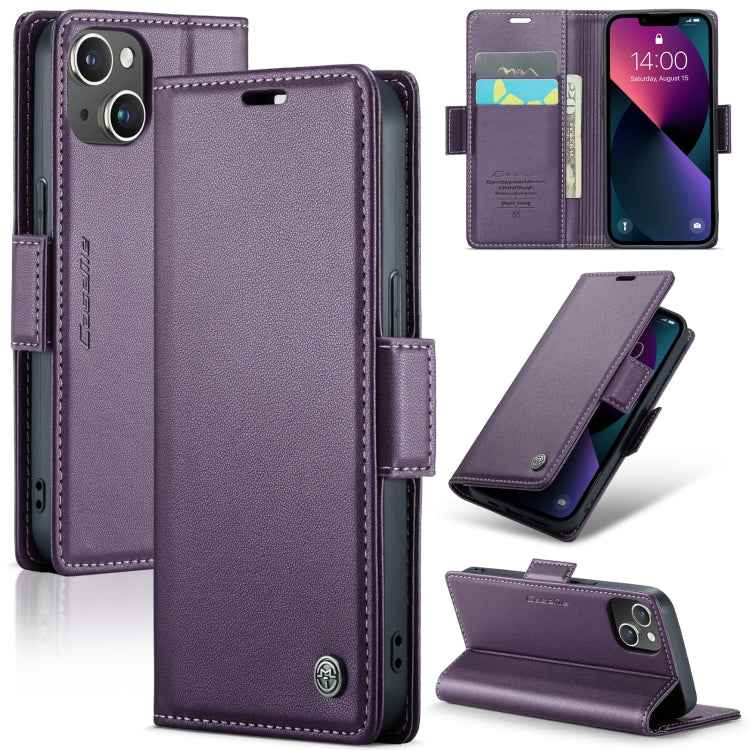 CaseMe 023 Butterfly Buckle Litchi Texture RFID Anti-theft Leather Phone Case