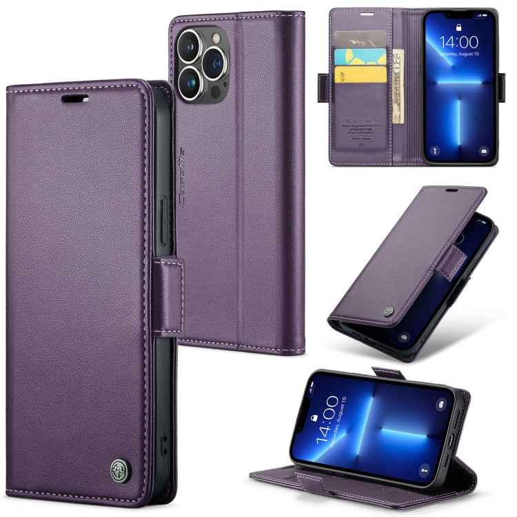 CaseMe 023 Butterfly Buckle Litchi Texture RFID Anti-theft Leather Phone Case