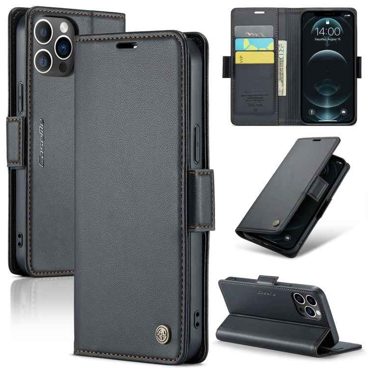 CaseMe 023 Butterfly Buckle Litchi Texture RFID Anti-theft Leather Phone Case