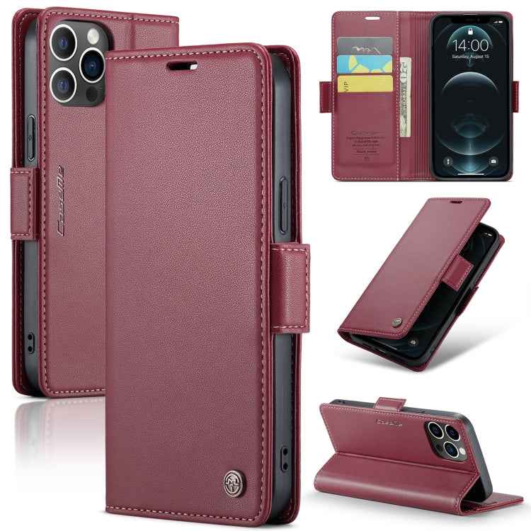 CaseMe 023 Butterfly Buckle Litchi Texture RFID Anti-theft Leather Phone Case
