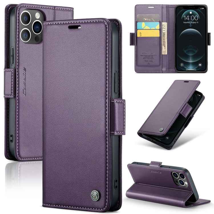 CaseMe 023 Butterfly Buckle Litchi Texture RFID Anti-theft Leather Phone Case