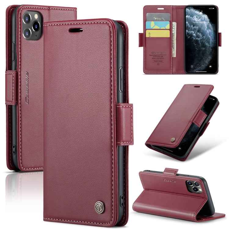 CaseMe 023 Butterfly Buckle Litchi Texture RFID Anti-theft Leather Phone Case, For iPhone 11 Pro, For iPhone 11 Pro Max, For iPhone XS Max, For iPhone XS, For iPhone XR, For iPhone SE 2022/SE 2020/6/7/8, For iPhone 6 Plus/7 Plus/8 Plus