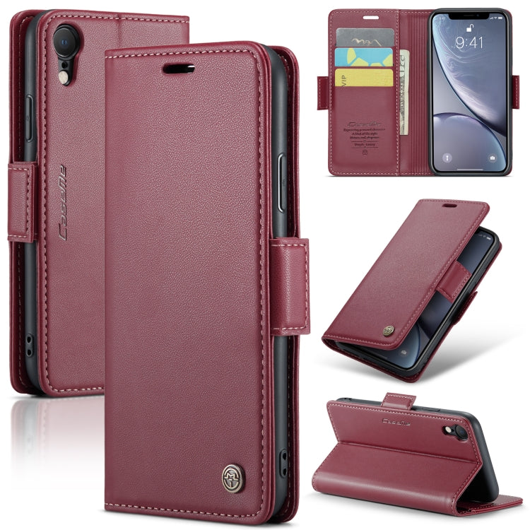 CaseMe 023 Butterfly Buckle Litchi Texture RFID Anti-theft Leather Phone Case, For iPhone 11 Pro, For iPhone 11 Pro Max, For iPhone XS Max, For iPhone XS, For iPhone XR, For iPhone SE 2022/SE 2020/6/7/8, For iPhone 6 Plus/7 Plus/8 Plus