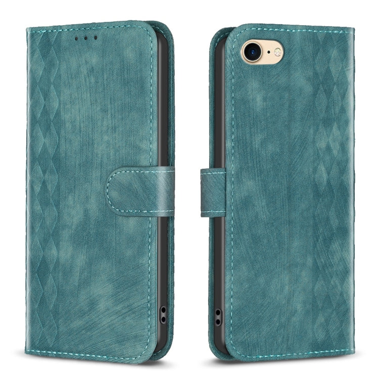Plaid Embossed Leather Phone Case, For iPhone 15, For iPhone SE 2022 / 7 / 8, For iPhone 7 Plus / 8 Plus