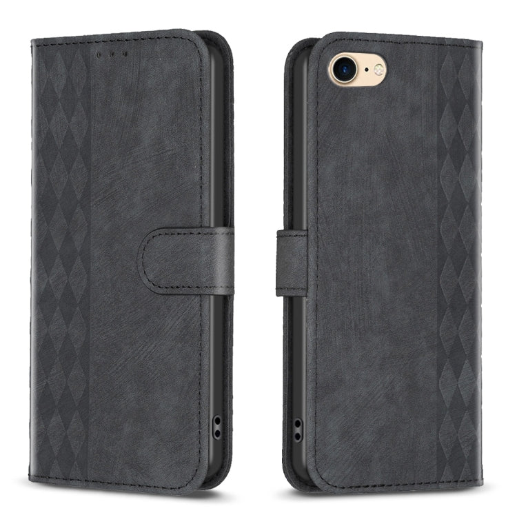Plaid Embossed Leather Phone Case, For iPhone 15, For iPhone SE 2022 / 7 / 8, For iPhone 7 Plus / 8 Plus