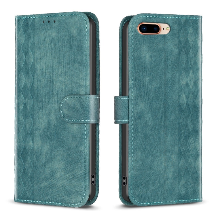 Plaid Embossed Leather Phone Case, For iPhone 15, For iPhone SE 2022 / 7 / 8, For iPhone 7 Plus / 8 Plus