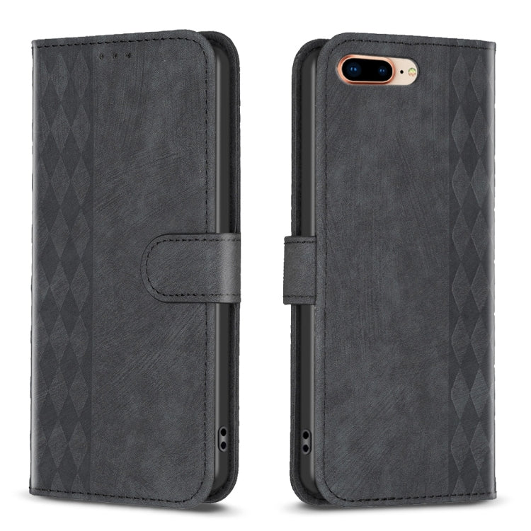 Plaid Embossed Leather Phone Case, For iPhone 15, For iPhone SE 2022 / 7 / 8, For iPhone 7 Plus / 8 Plus