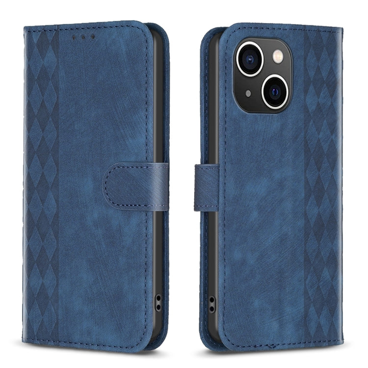 Plaid Embossed Leather Phone Case, For iPhone 15, For iPhone SE 2022 / 7 / 8, For iPhone 7 Plus / 8 Plus