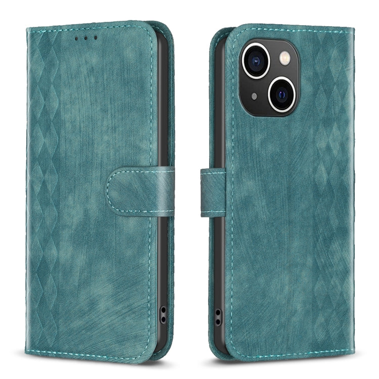 Plaid Embossed Leather Phone Case, For iPhone 15, For iPhone SE 2022 / 7 / 8, For iPhone 7 Plus / 8 Plus