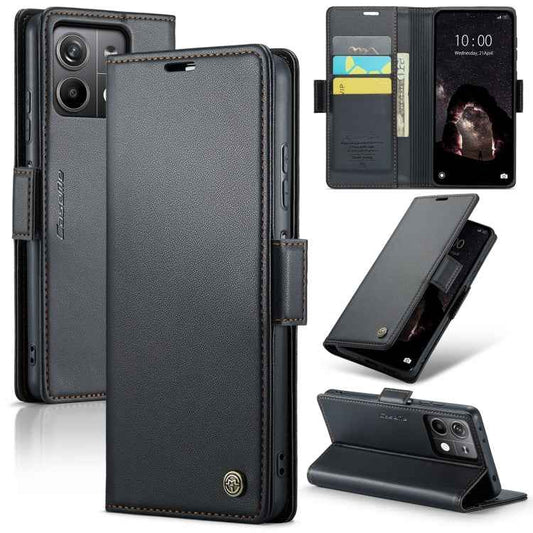 CaseMe 023 Butterfly Buckle Litchi Texture RFID Anti-theft Leather Phone Case, For Xiaomi Redmi Note 13 5G, For Xiaomi Redmi Note 13 Pro+ 5G, For Xiaomi Redmi Note 13 Pro 5G, For Xiaomi Redmi 12 4G／12 5G／Note 12R／POCO M6 Pro 5G, For Xiaomi 13T/13T Pro ...