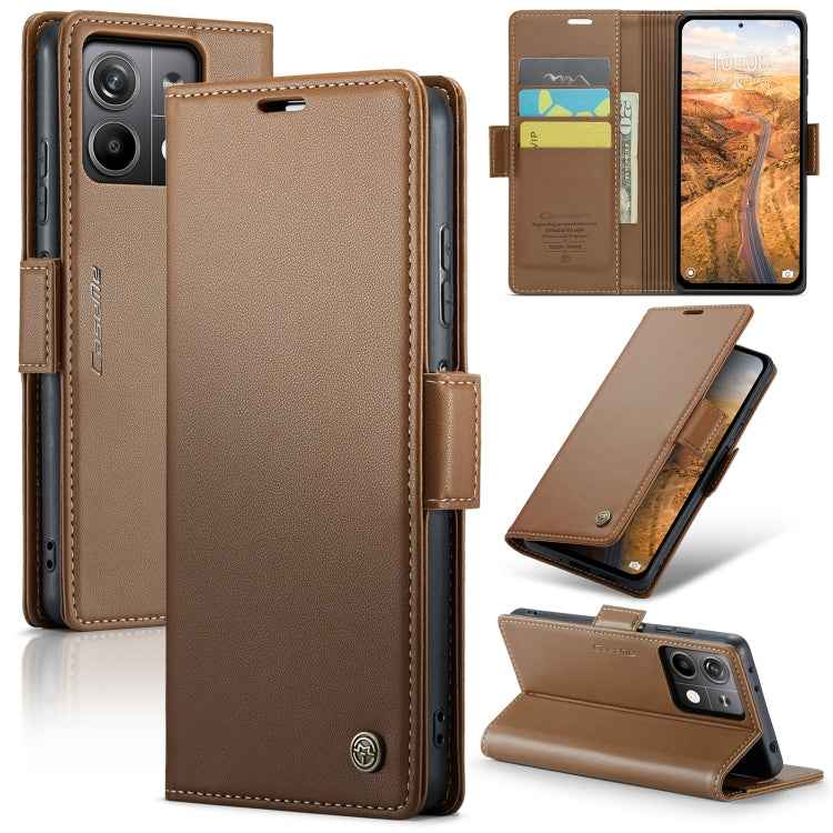 CaseMe 023 Butterfly Buckle Litchi Texture RFID Anti-theft Leather Phone Case, For Xiaomi Redmi Note 13 5G, For Xiaomi Redmi Note 13 Pro+ 5G, For Xiaomi Redmi Note 13 Pro 5G, For Xiaomi Redmi 12 4G／12 5G／Note 12R／POCO M6 Pro 5G, For Xiaomi 13T/13T Pro ...