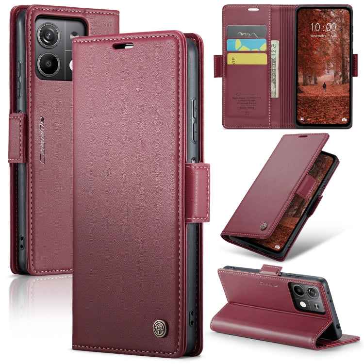 CaseMe 023 Butterfly Buckle Litchi Texture RFID Anti-theft Leather Phone Case, For Xiaomi Redmi Note 13 5G, For Xiaomi Redmi Note 13 Pro+ 5G, For Xiaomi Redmi Note 13 Pro 5G, For Xiaomi Redmi 12 4G／12 5G／Note 12R／POCO M6 Pro 5G, For Xiaomi 13T/13T Pro ...