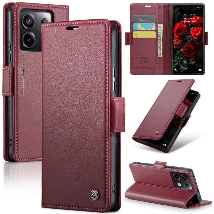 CaseMe 023 Butterfly Buckle Litchi Texture RFID Anti-theft Leather Phone Case, For Xiaomi Redmi Note 13 5G, For Xiaomi Redmi Note 13 Pro+ 5G, For Xiaomi Redmi Note 13 Pro 5G, For Xiaomi Redmi 12 4G／12 5G／Note 12R／POCO M6 Pro 5G, For Xiaomi 13T/13T Pro ...