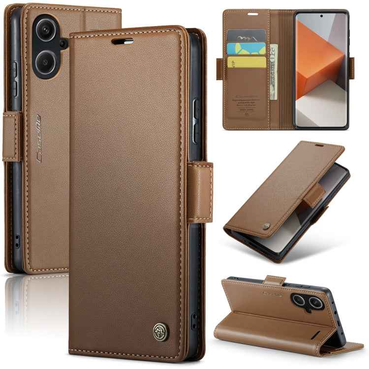 CaseMe 023 Butterfly Buckle Litchi Texture RFID Anti-theft Leather Phone Case, For Xiaomi Redmi Note 13 5G, For Xiaomi Redmi Note 13 Pro+ 5G, For Xiaomi Redmi Note 13 Pro 5G, For Xiaomi Redmi 12 4G／12 5G／Note 12R／POCO M6 Pro 5G, For Xiaomi 13T/13T Pro ...