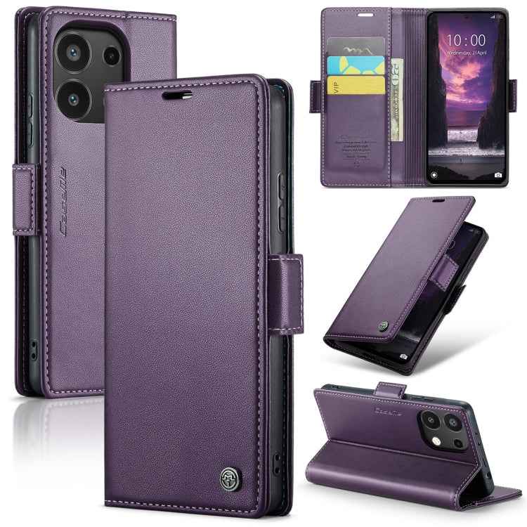 CaseMe 023 Butterfly Buckle Litchi Texture RFID Anti-theft Leather Phone Case, For Xiaomi Redmi Note 13 Pro 4G, For Xiaomi Redmi Note 13 4G, For Xiaomi Redmi 13C 4G / 13C 5G, For Xiaomi Poco C65 4G, For Xiaomi Poco X6 Pro 5G/Redmi K70E 5G              ...