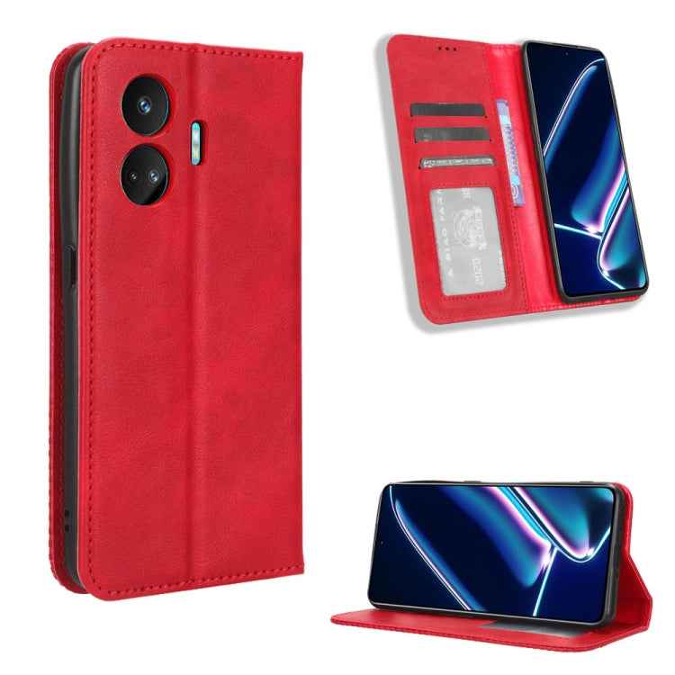 Magnetic Buckle Retro Texture Leather Phone Case, For Realme C53 / Narzo N53 4G, For Realme 11 5G, For Realme 11 Pro / 11 Pro+, For Realme C65 4G, For Realme GT Neo5 SE