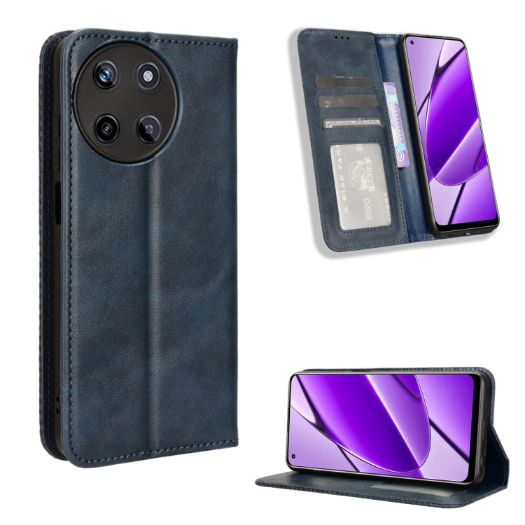 Magnetic Buckle Retro Texture Leather Phone Case, For Realme C63 4G / C61 4G / Narzo N63 4G, For Realme 12 Lite 4G, For Realme GT Neo6 SE 5G, For Realme 12 / 12X 5G, For Realme Narzo 70 Pro 5G, For Realme 12+ 5G, For Realme Note 50 4G                  ...