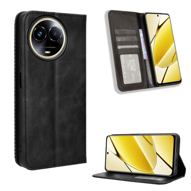 Magnetic Buckle Retro Texture Leather Phone Case, For Realme 12+ 5G, For Realme Note 50 4G, For Realme 12 Pro / Pro+ 5G, For Realme C67 4G, For Realme 11 4G Foreign, For Realme GT5 5G, For Realme 11 5G Foreign / 11X, For Realme C53 / Narzo N53 4G      ...