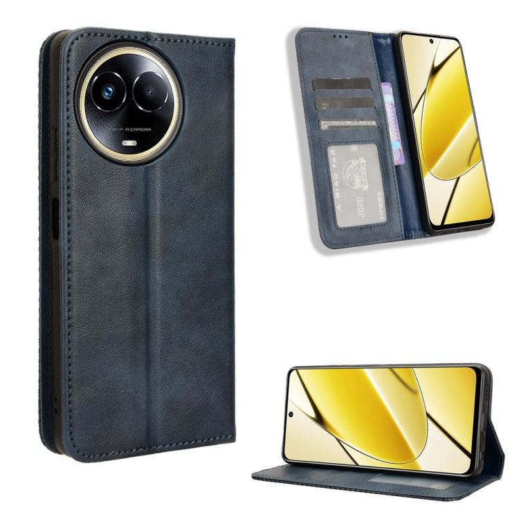 Magnetic Buckle Retro Texture Leather Phone Case, For Realme C63 4G / C61 4G / Narzo N63 4G, For Realme 12 Lite 4G, For Realme GT Neo6 SE 5G, For Realme 12 / 12X 5G, For Realme Narzo 70 Pro 5G, For Realme 12+ 5G, For Realme Note 50 4G                  ...