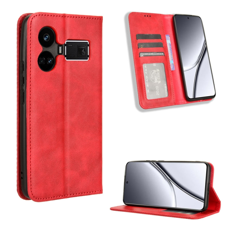 Magnetic Buckle Retro Texture Leather Phone Case, For Realme C63 4G / C61 4G / Narzo N63 4G, For Realme 12 Lite 4G, For Realme GT Neo6 SE 5G, For Realme 12 / 12X 5G, For Realme Narzo 70 Pro 5G, For Realme 12+ 5G, For Realme Note 50 4G                  ...