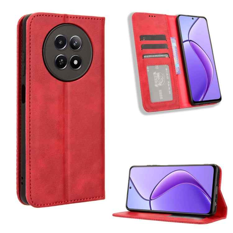 Magnetic Buckle Retro Texture Leather Phone Case, For Realme C63 4G / C61 4G / Narzo N63 4G, For Realme 12 Lite 4G, For Realme GT Neo6 SE 5G, For Realme 12 / 12X 5G, For Realme Narzo 70 Pro 5G, For Realme 12+ 5G, For Realme Note 50 4G                  ...