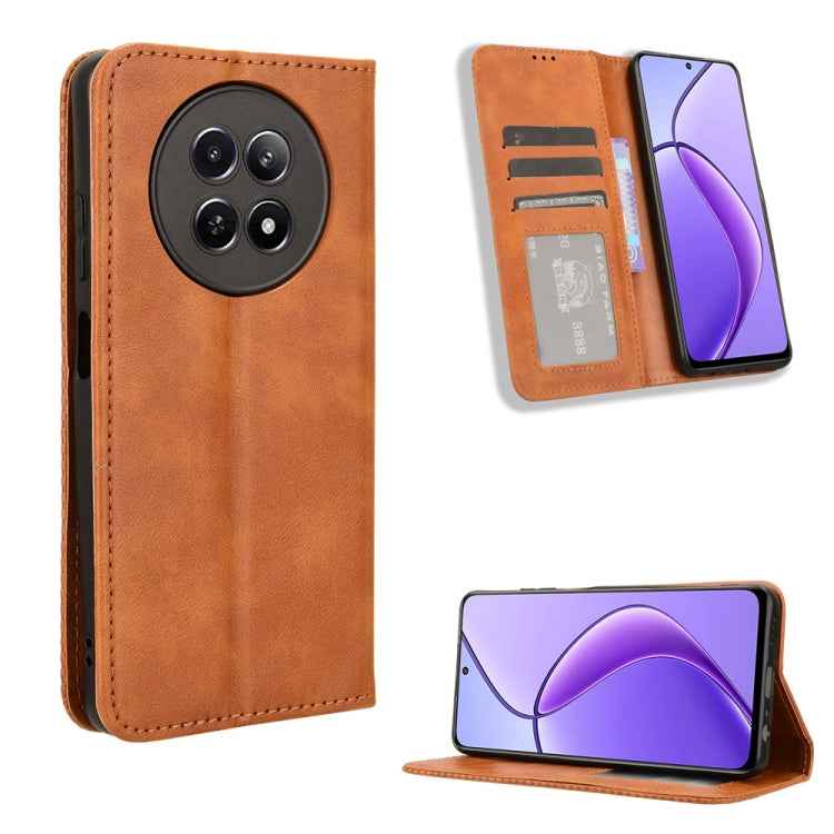 Magnetic Buckle Retro Texture Leather Phone Case, For Realme C63 4G / C61 4G / Narzo N63 4G, For Realme 12 Lite 4G, For Realme GT Neo6 SE 5G, For Realme 12 / 12X 5G, For Realme Narzo 70 Pro 5G, For Realme 12+ 5G, For Realme Note 50 4G                  ...