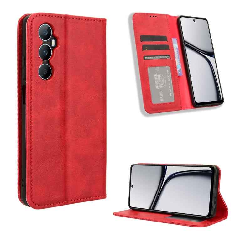 Magnetic Buckle Retro Texture Leather Phone Case, For Realme C53 / Narzo N53 4G, For Realme 11 5G, For Realme 11 Pro / 11 Pro+, For Realme C65 4G, For Realme GT Neo5 SE