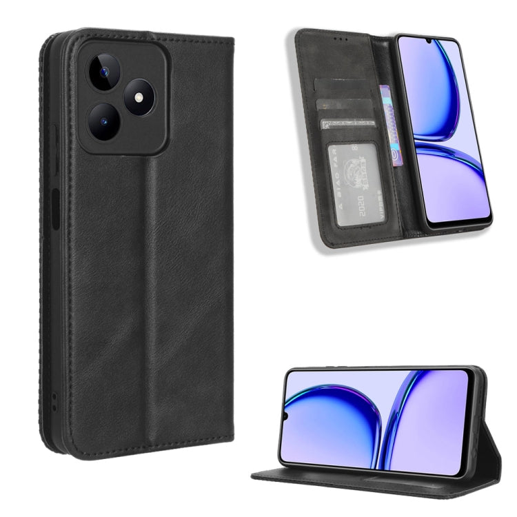 Magnetic Buckle Retro Texture Leather Phone Case, For Realme 12+ 5G, For Realme Note 50 4G, For Realme 12 Pro / Pro+ 5G, For Realme C67 4G, For Realme 11 4G Foreign, For Realme GT5 5G, For Realme 11 5G Foreign / 11X, For Realme C53 / Narzo N53 4G      ...