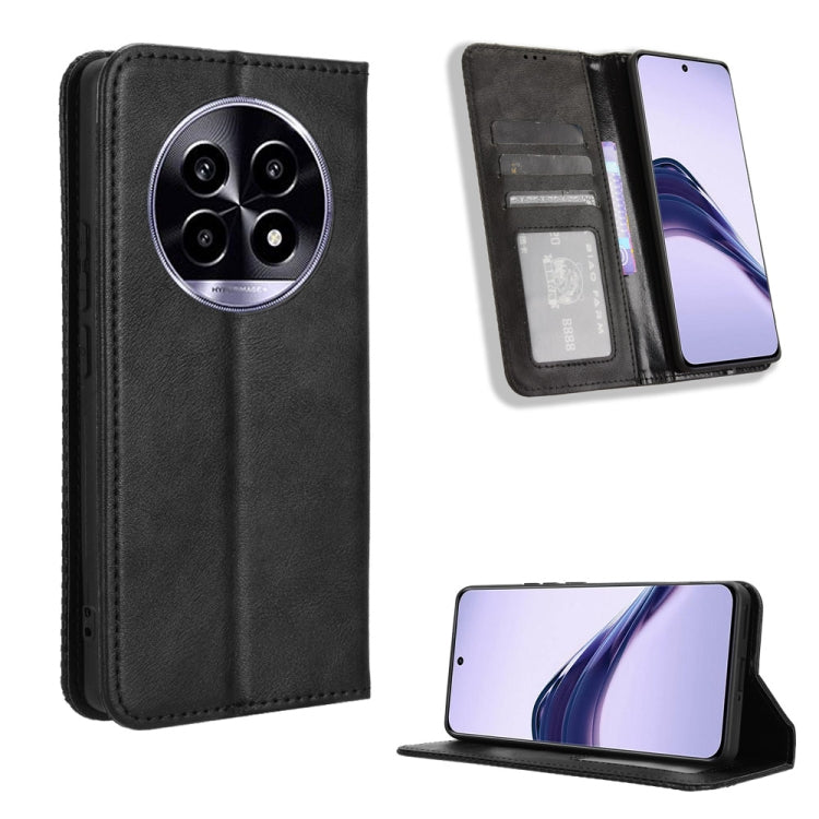 Magnetic Buckle Retro Texture Leather Phone Case, For Realme 14 Pro Lite 5G, For Realme P3 Pro 5G, For Realme 14 Pro+ 5G, For Realme 14 Pro 5G, For Realme C75 4G, For Realme GT 7 Pro 5G, For Realme 13+ 5G Global, For Realme 13 Pro 5G / 13 Pro+ 5G      ...