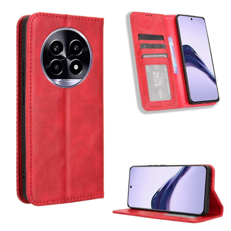 Magnetic Buckle Retro Texture Leather Phone Case, For Realme 14 Pro Lite 5G, For Realme P3 Pro 5G, For Realme 14 Pro+ 5G, For Realme 14 Pro 5G, For Realme C75 4G, For Realme GT 7 Pro 5G, For Realme 13+ 5G Global, For Realme 13 Pro 5G / 13 Pro+ 5G      ...