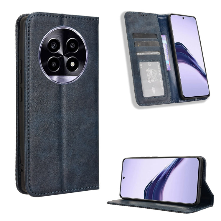 Magnetic Buckle Retro Texture Leather Phone Case, For Realme 14 Pro Lite 5G, For Realme P3 Pro 5G, For Realme 14 Pro+ 5G, For Realme 14 Pro 5G, For Realme C75 4G, For Realme GT 7 Pro 5G, For Realme 13+ 5G Global, For Realme 13 Pro 5G / 13 Pro+ 5G      ...