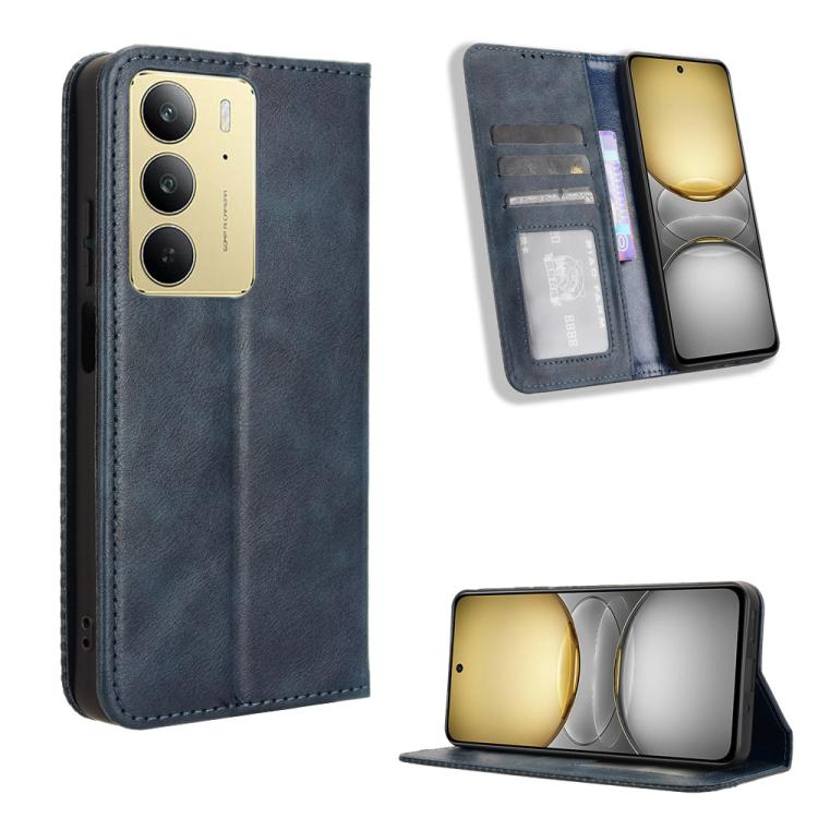 Magnetic Buckle Retro Texture Leather Phone Case, For Realme 14 Pro Lite 5G, For Realme P3 Pro 5G, For Realme 14 Pro+ 5G, For Realme 14 Pro 5G, For Realme C75 4G, For Realme GT 7 Pro 5G, For Realme 13+ 5G Global, For Realme 13 Pro 5G / 13 Pro+ 5G      ...