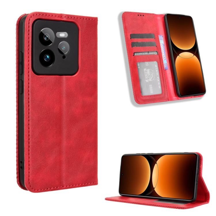 Magnetic Buckle Retro Texture Leather Phone Case, For Realme 14 Pro Lite 5G, For Realme P3 Pro 5G, For Realme 14 Pro+ 5G, For Realme 14 Pro 5G, For Realme C75 4G, For Realme GT 7 Pro 5G, For Realme 13+ 5G Global, For Realme 13 Pro 5G / 13 Pro+ 5G      ...