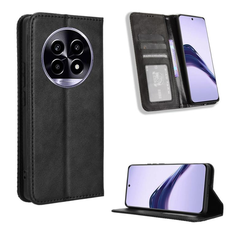 Magnetic Buckle Retro Texture Leather Phone Case, For Realme 14 Pro Lite 5G, For Realme P3 Pro 5G, For Realme 14 Pro+ 5G, For Realme 14 Pro 5G, For Realme C75 4G, For Realme GT 7 Pro 5G, For Realme 13+ 5G Global, For Realme 13 Pro 5G / 13 Pro+ 5G      ...