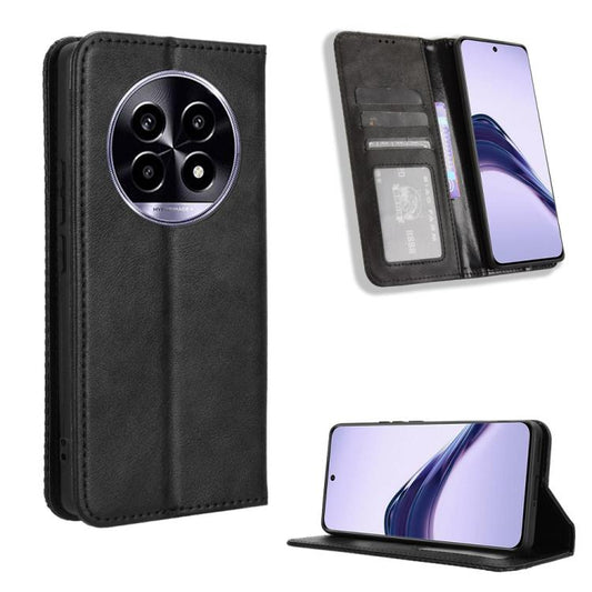 Magnetic Buckle Retro Texture Leather Phone Case, For Realme 14 Pro Lite 5G, For Realme P3 Pro 5G, For Realme 14 Pro+ 5G, For Realme 14 Pro 5G, For Realme C75 4G, For Realme GT 7 Pro 5G, For Realme 13+ 5G Global, For Realme 13 Pro 5G / 13 Pro+ 5G      ...