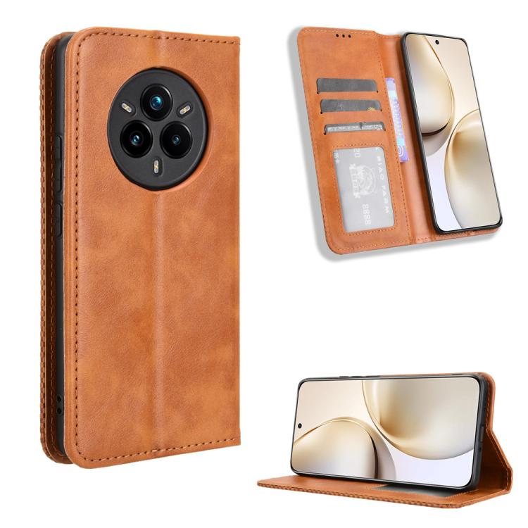 Magnetic Buckle Retro Texture Leather Phone Case, For Realme 14 Pro Lite 5G, For Realme P3 Pro 5G, For Realme 14 Pro+ 5G, For Realme 14 Pro 5G, For Realme C75 4G, For Realme GT 7 Pro 5G, For Realme 13+ 5G Global, For Realme 13 Pro 5G / 13 Pro+ 5G      ...