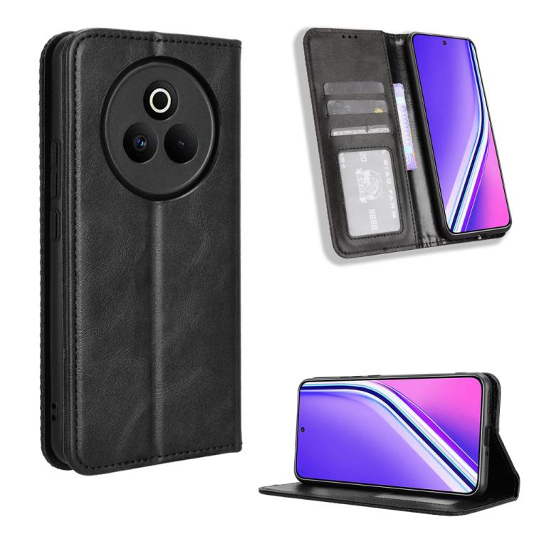 Magnetic Buckle Retro Texture Leather Phone Case, For Realme 14 Pro Lite 5G, For Realme P3 Pro 5G, For Realme 14 Pro+ 5G, For Realme 14 Pro 5G, For Realme C75 4G, For Realme GT 7 Pro 5G, For Realme 13+ 5G Global, For Realme 13 Pro 5G / 13 Pro+ 5G      ...