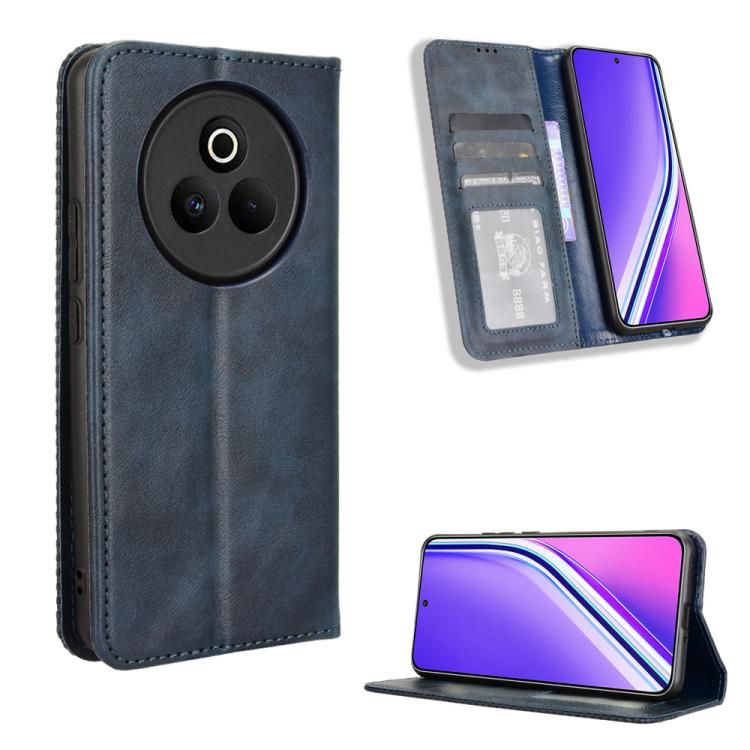 Magnetic Buckle Retro Texture Leather Phone Case, For Realme 14 Pro Lite 5G, For Realme P3 Pro 5G, For Realme 14 Pro+ 5G, For Realme 14 Pro 5G, For Realme C75 4G, For Realme GT 7 Pro 5G, For Realme 13+ 5G Global, For Realme 13 Pro 5G / 13 Pro+ 5G      ...