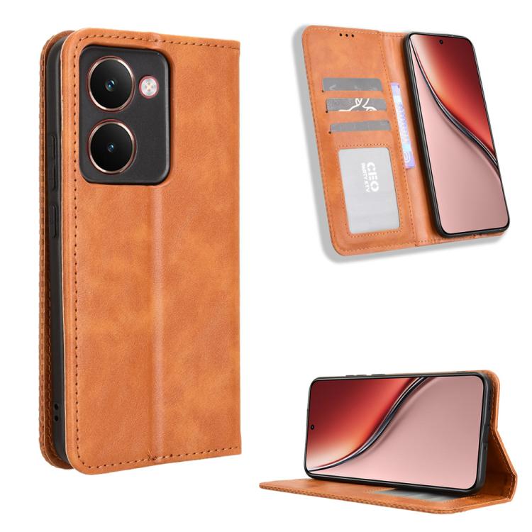 Magnetic Buckle Retro Texture Leather Phone Case, For Realme 15T 5G, For Realme C71 4G India / Note 70T 4G, For Realme 15 5G / 15 Pro 5G, For Realme 15 SEA, For Realme C71 4G, For Realme GT 7 5G, For Realme 14x 5G Malaysia / V70, For Realme 14 5G      ...
