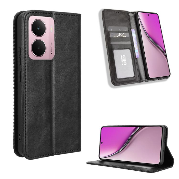 Magnetic Buckle Retro Texture Leather Phone Case, For Realme 15T 5G, For Realme C71 4G India / Note 70T 4G, For Realme 15 5G / 15 Pro 5G, For Realme 15 SEA, For Realme C71 4G, For Realme GT 7 5G, For Realme 14x 5G Malaysia / V70, For Realme 14 5G      ...