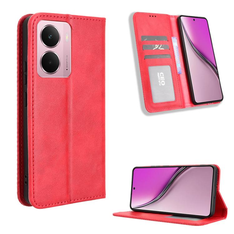 Magnetic Buckle Retro Texture Leather Phone Case, For Realme 15T 5G, For Realme C71 4G India / Note 70T 4G, For Realme 15 5G / 15 Pro 5G, For Realme 15 SEA, For Realme C71 4G, For Realme GT 7 5G, For Realme 14x 5G Malaysia / V70, For Realme 14 5G      ...