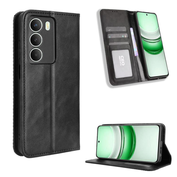 Magnetic Buckle Retro Texture Leather Phone Case, For Realme P4 Pro 5G, For Realme P4 5G, For Realme 15T 5G, For Realme C71 4G India / Note 70T 4G, For Realme 15 5G / 15 Pro 5G, For Realme 15 SEA, For Realme C71 4G, For Realme GT 7 5G                  ...