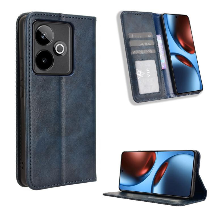 Magnetic Buckle Retro Texture Leather Phone Case, For Realme P4 Pro 5G, For Realme P4 5G, For Realme 15T 5G, For Realme C71 4G India / Note 70T 4G, For Realme 15 5G / 15 Pro 5G, For Realme 15 SEA, For Realme C71 4G, For Realme GT 7 5G                  ...