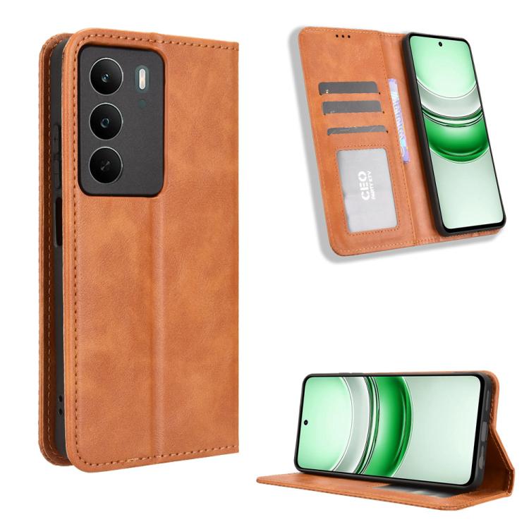 Magnetic Buckle Retro Texture Leather Phone Case, For Realme P4 Pro 5G, For Realme P4 5G, For Realme 15T 5G, For Realme C71 4G India / Note 70T 4G, For Realme 15 5G / 15 Pro 5G, For Realme 15 SEA, For Realme C71 4G, For Realme GT 7 5G                  ...