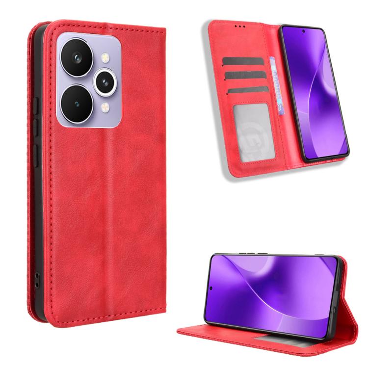 Magnetic Buckle Retro Texture Leather Phone Case, For Realme P4 Pro 5G, For Realme P4 5G, For Realme 15T 5G, For Realme C71 4G India / Note 70T 4G, For Realme 15 5G / 15 Pro 5G, For Realme 15 SEA, For Realme C71 4G, For Realme GT 7 5G                  ...