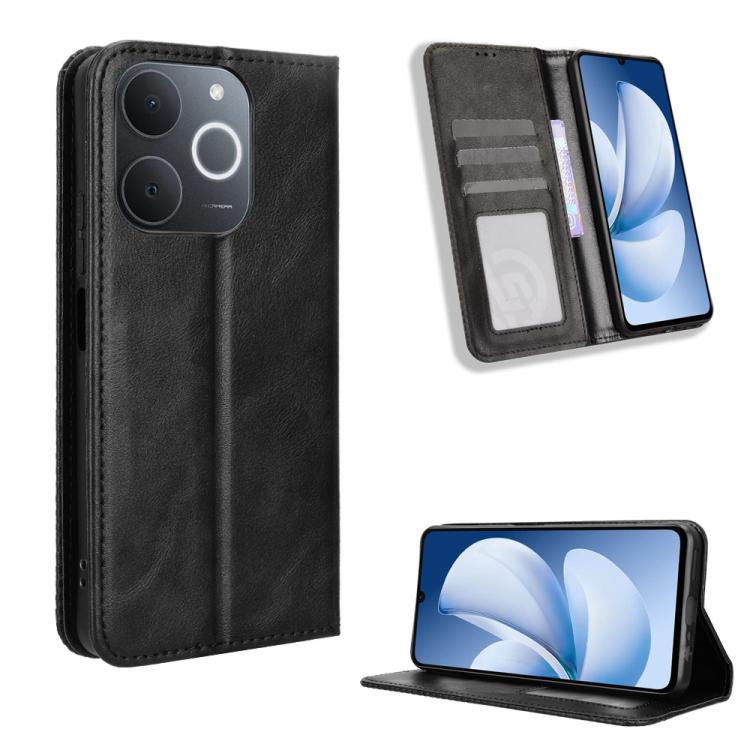 Magnetic Buckle Retro Texture Leather Phone Case, For Realme P4 Pro 5G, For Realme P4 5G, For Realme 15T 5G, For Realme C71 4G India / Note 70T 4G, For Realme 15 5G / 15 Pro 5G, For Realme 15 SEA, For Realme C71 4G, For Realme GT 7 5G                  ...