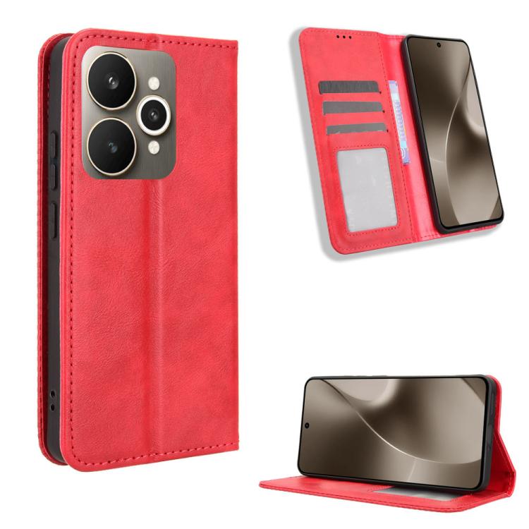 Magnetic Buckle Retro Texture Leather Phone Case, For Realme P4 Pro 5G, For Realme P4 5G, For Realme 15T 5G, For Realme C71 4G India / Note 70T 4G, For Realme 15 5G / 15 Pro 5G, For Realme 15 SEA, For Realme C71 4G, For Realme GT 7 5G                  ...